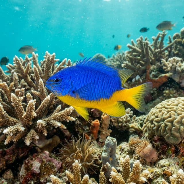 Azure Damselfish: Chrysiptera hemicyanea