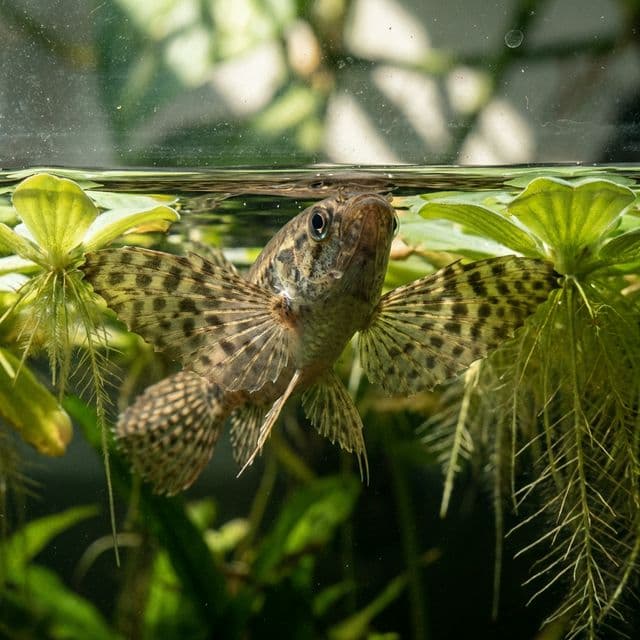 The African Butterfly Fish: Pantodon buchholzi