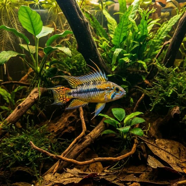 Banded Dwarf Cichlid: Apistogramma bitaeniata