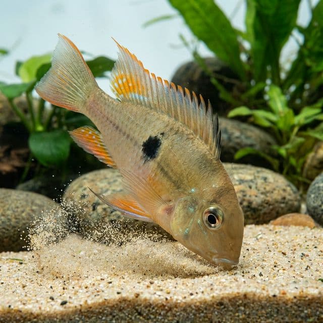 The Bolivian Ram: Mikrogeophagus altispinosus
