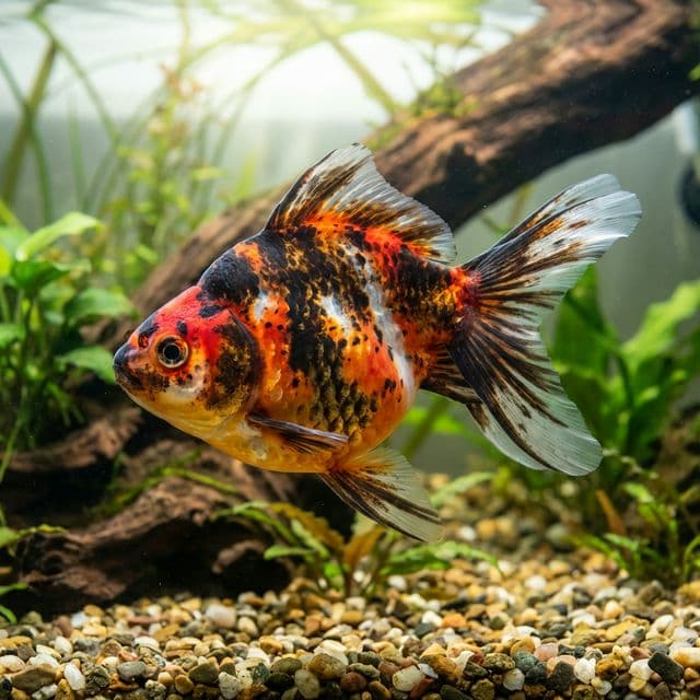 Calico Ryukin: Carassius auratus