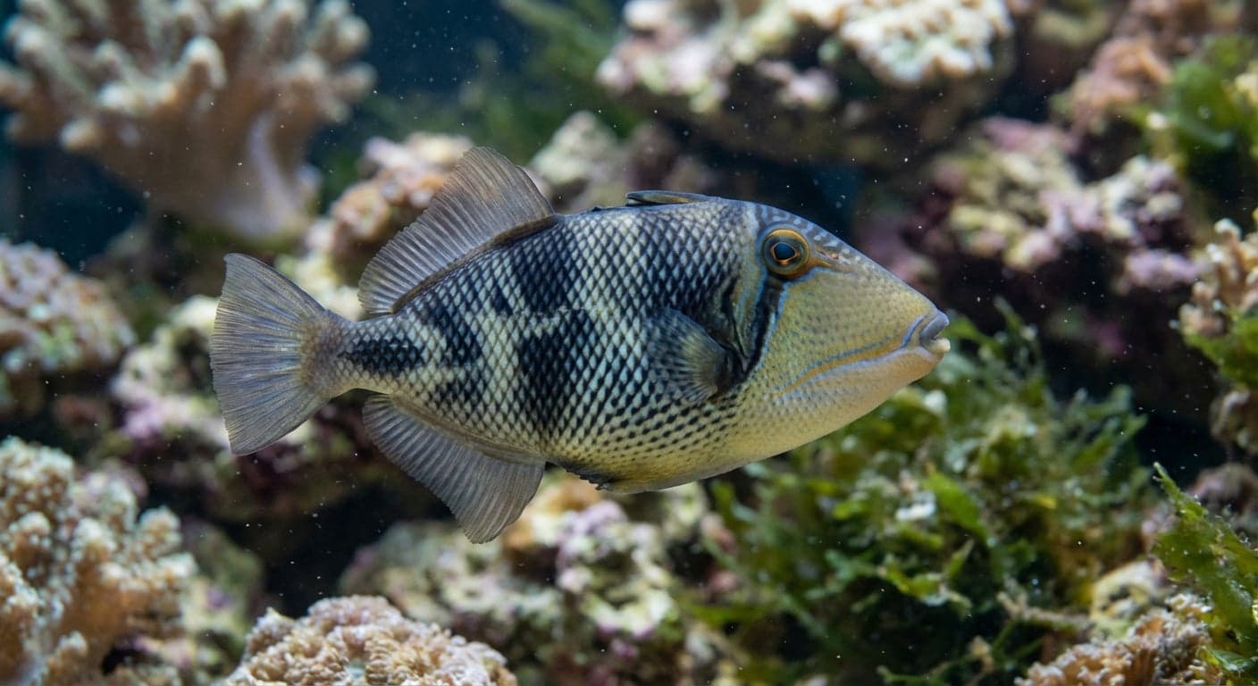Poisson-licorne à motifs croisés