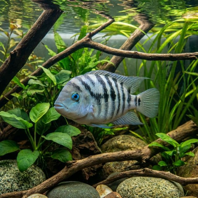 Cichlidé à œil bleu de Cutter