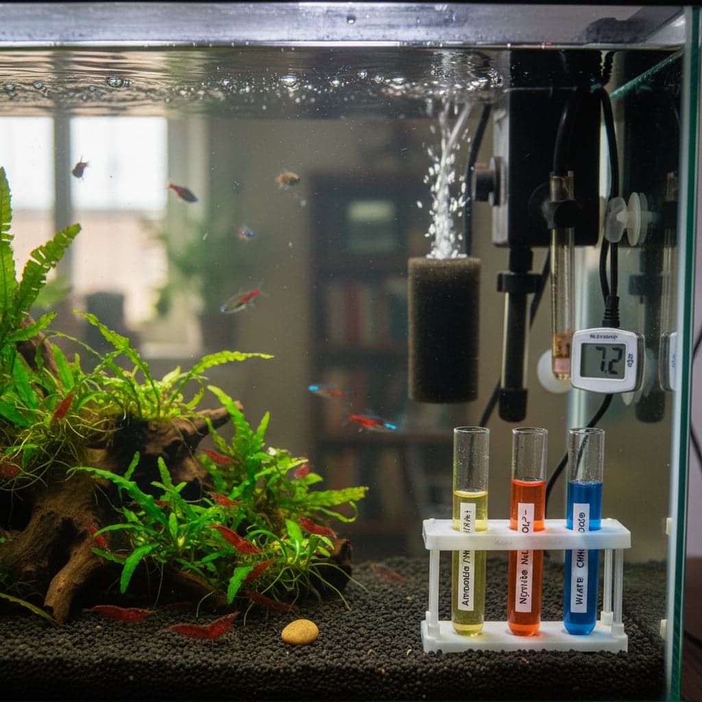 Cycle de l'azote en aquarium expliqué : cycle sans poissons et syndrome du nouveau bac