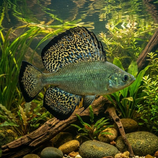 Fente de Splitfin à bords sombres : Girardinichthys multiradiatus