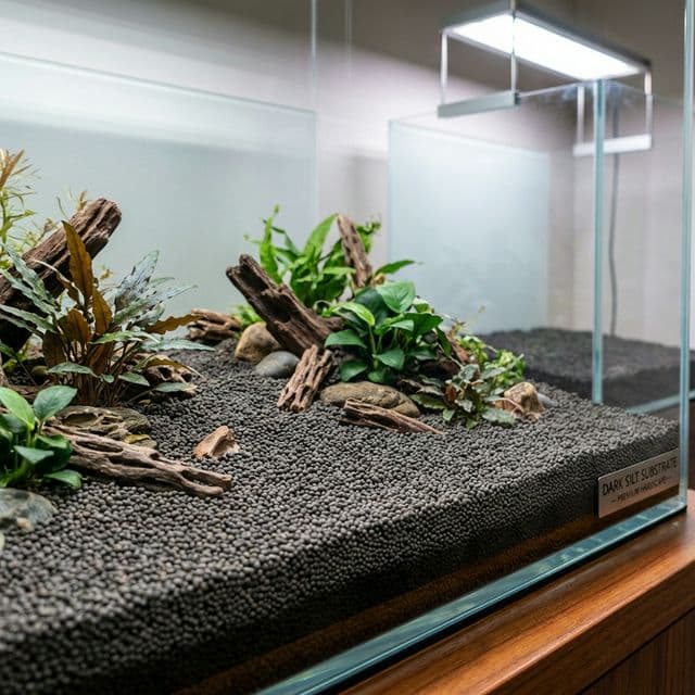 Dark silt substrate