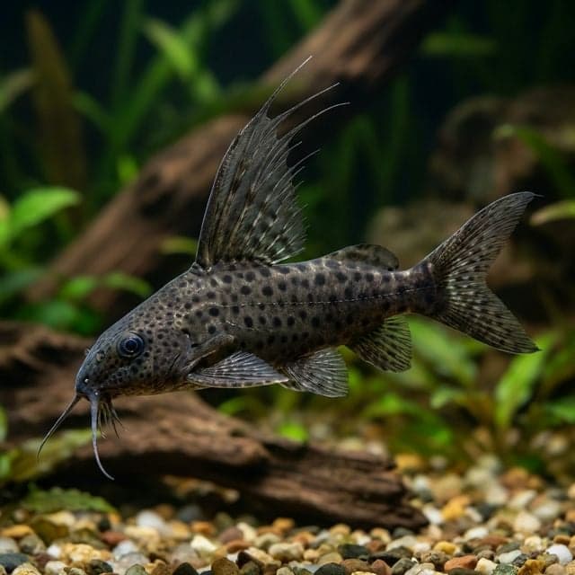 Poisson-chat à nageoires en plumes
