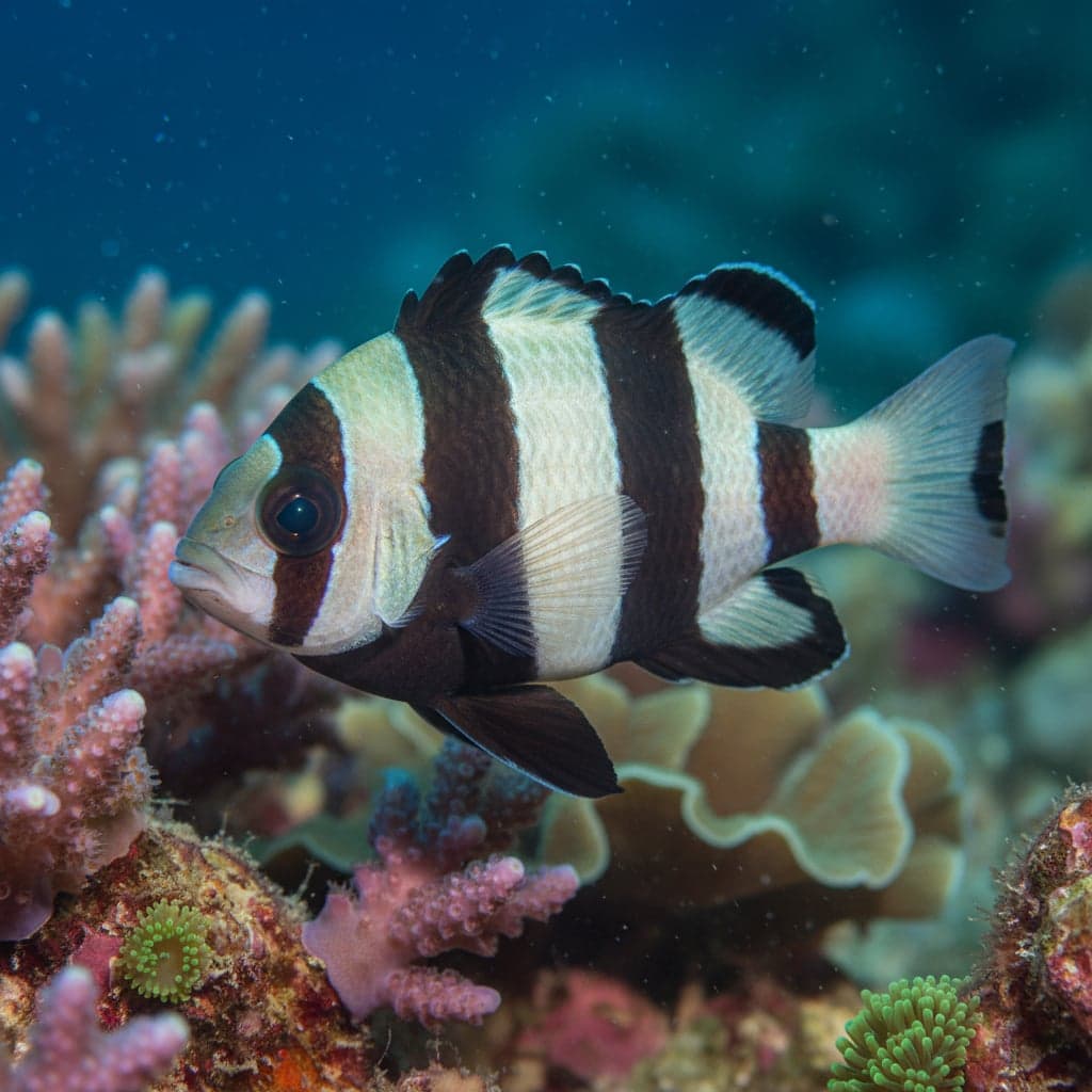 Peixe-damo panda de Fiji