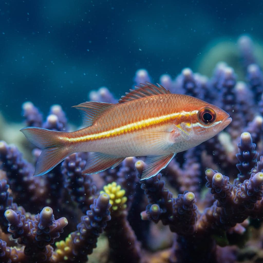 Poisson cardinal à ligne dorée