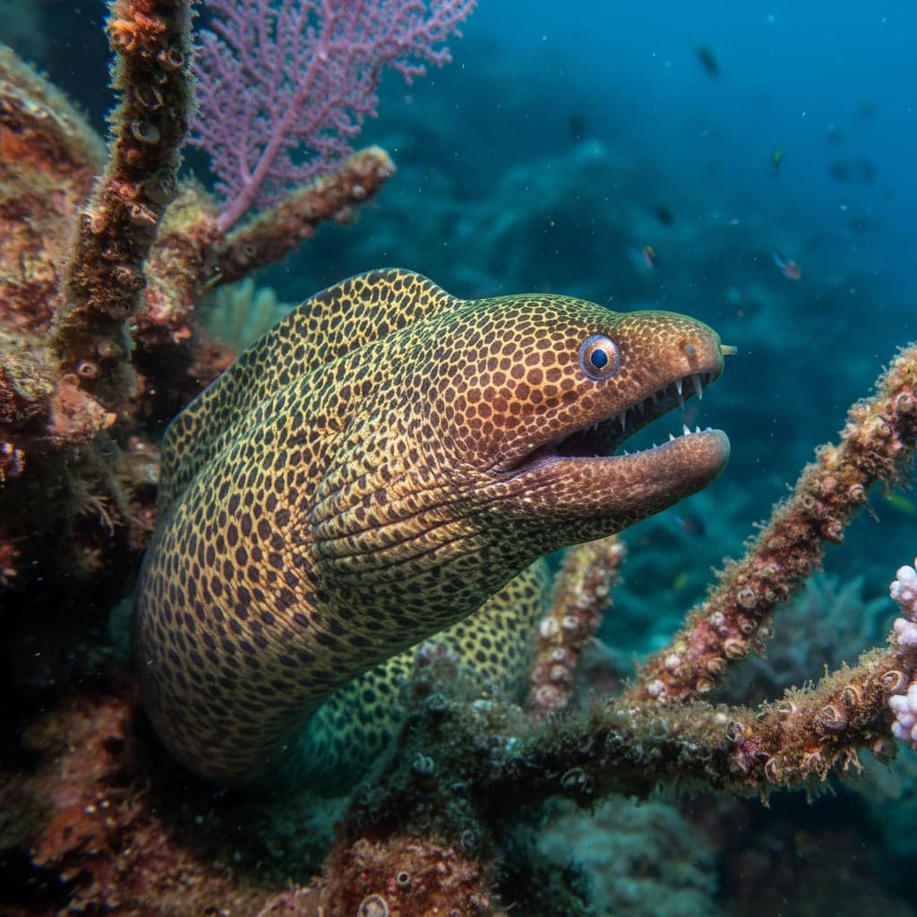 Murène de boue indienne : Gymnothorax tile