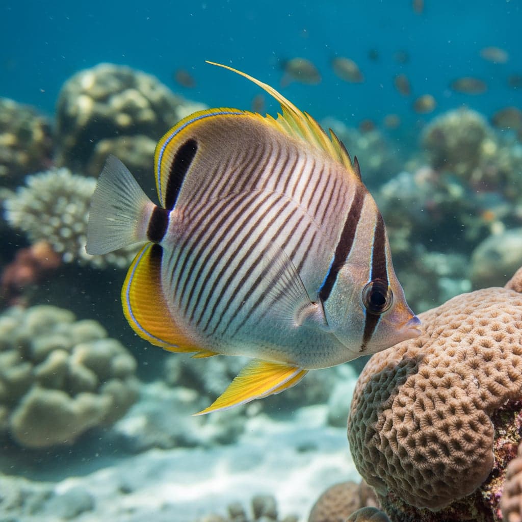 Indian Vagabond Butterflyfish: Chaetodon decussatus