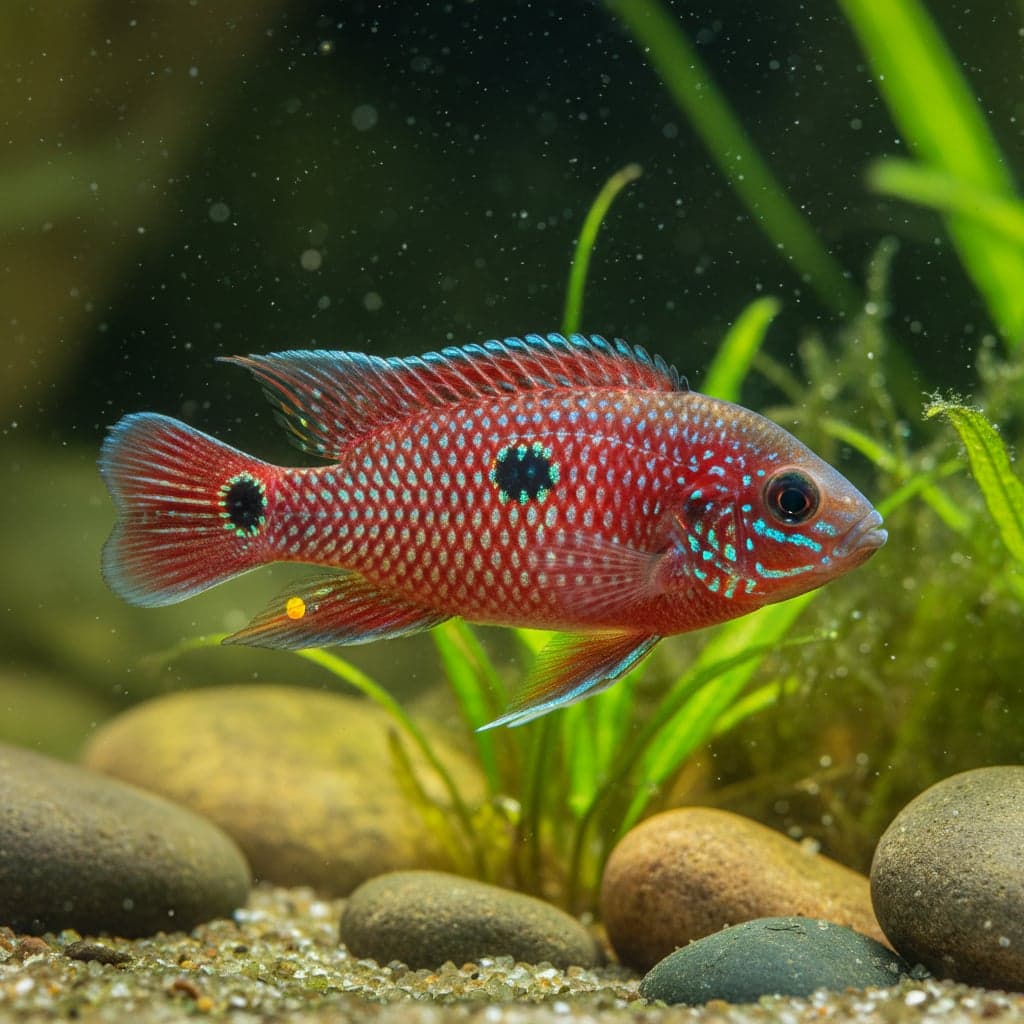 Jewel Cichlid: Hemichromis bimaculatus
