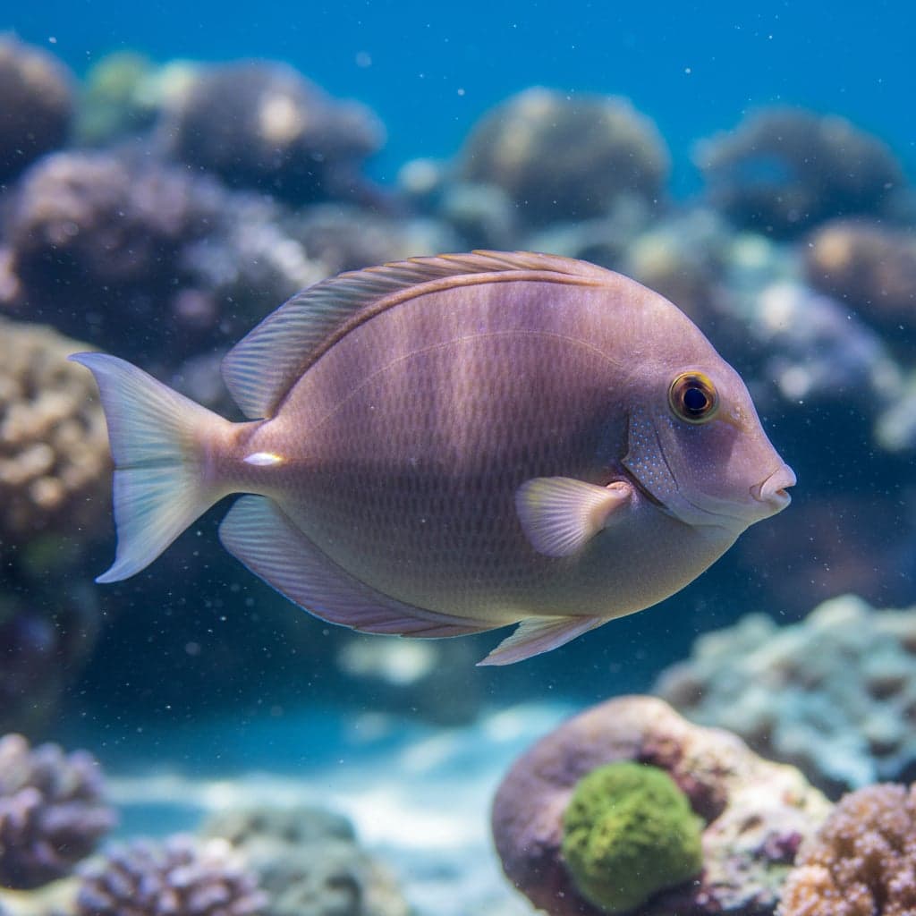 Lavender Tang: Acanthurus nigrofuscus