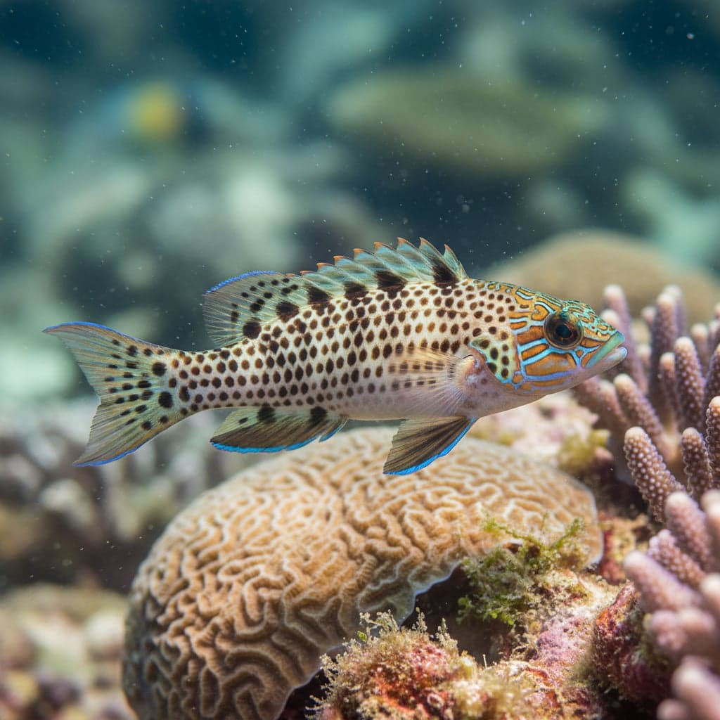 Leopard Wrasse: Macropharyngodon meleagris