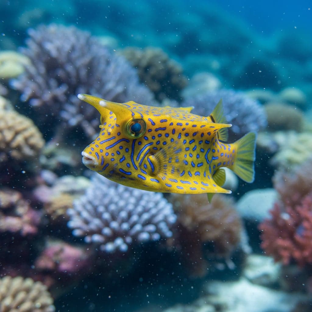 Long-horn Cowfish: Lactoria cornuta