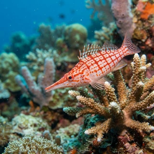 Longnose Hawkfish: Oxycirrhites typus