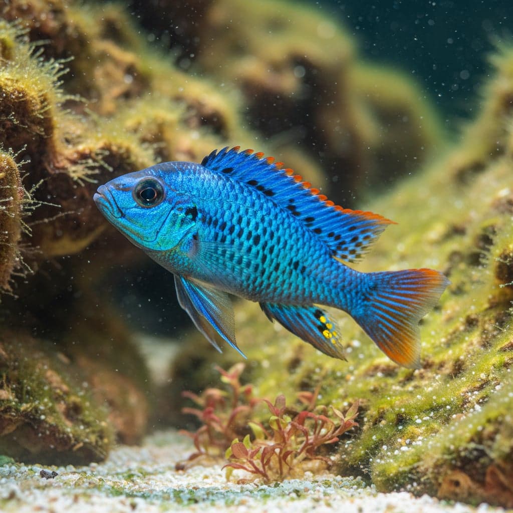 Neon Jewel Cichlid: Hemichromis letourneuxi
