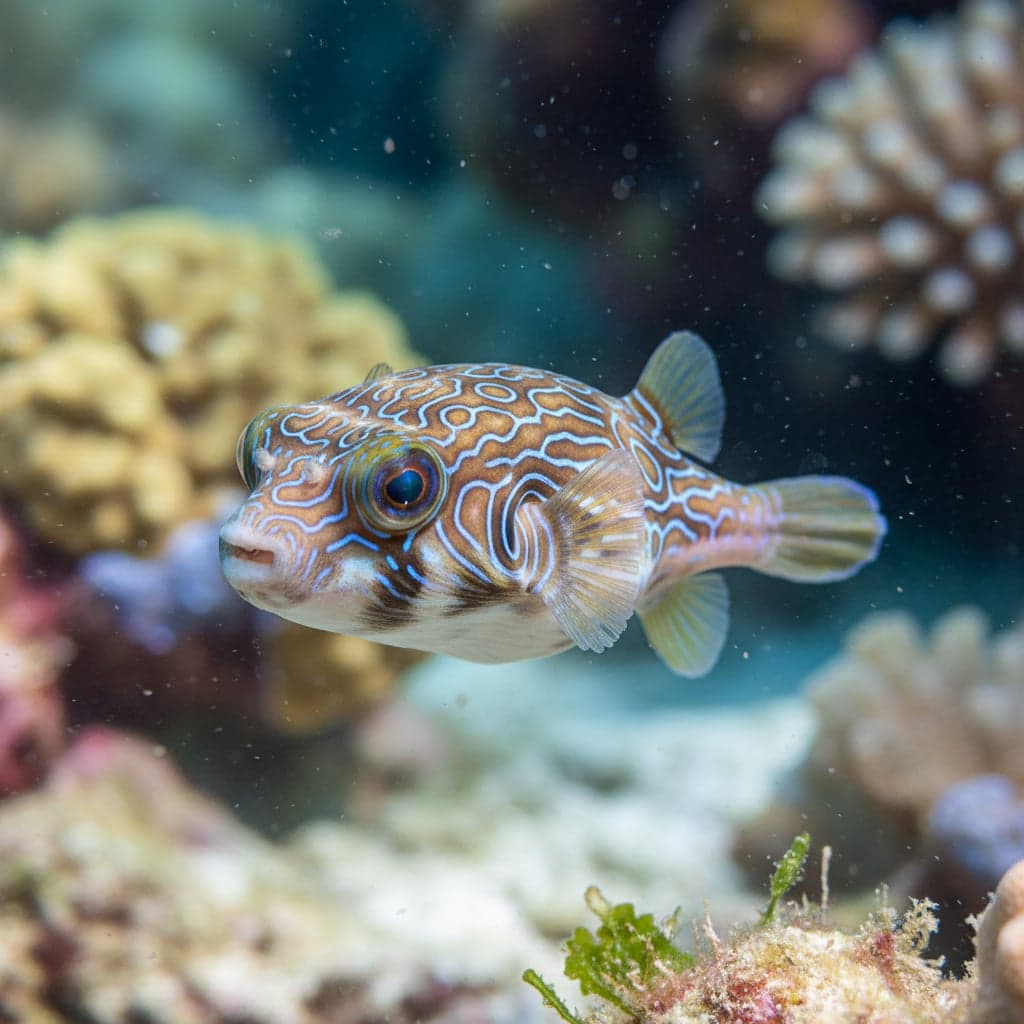 Poisson-globe couronné du Pacifique