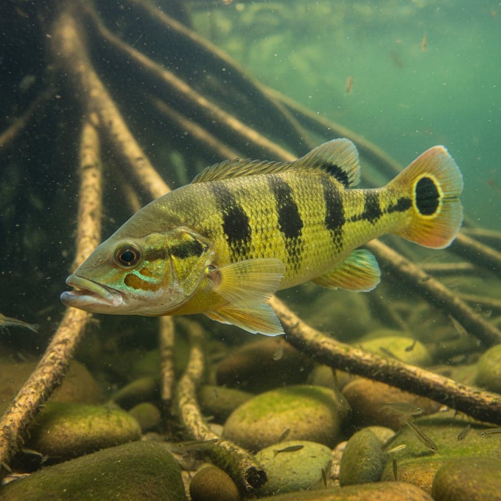 Bassin Paon : Cichla ocellaris