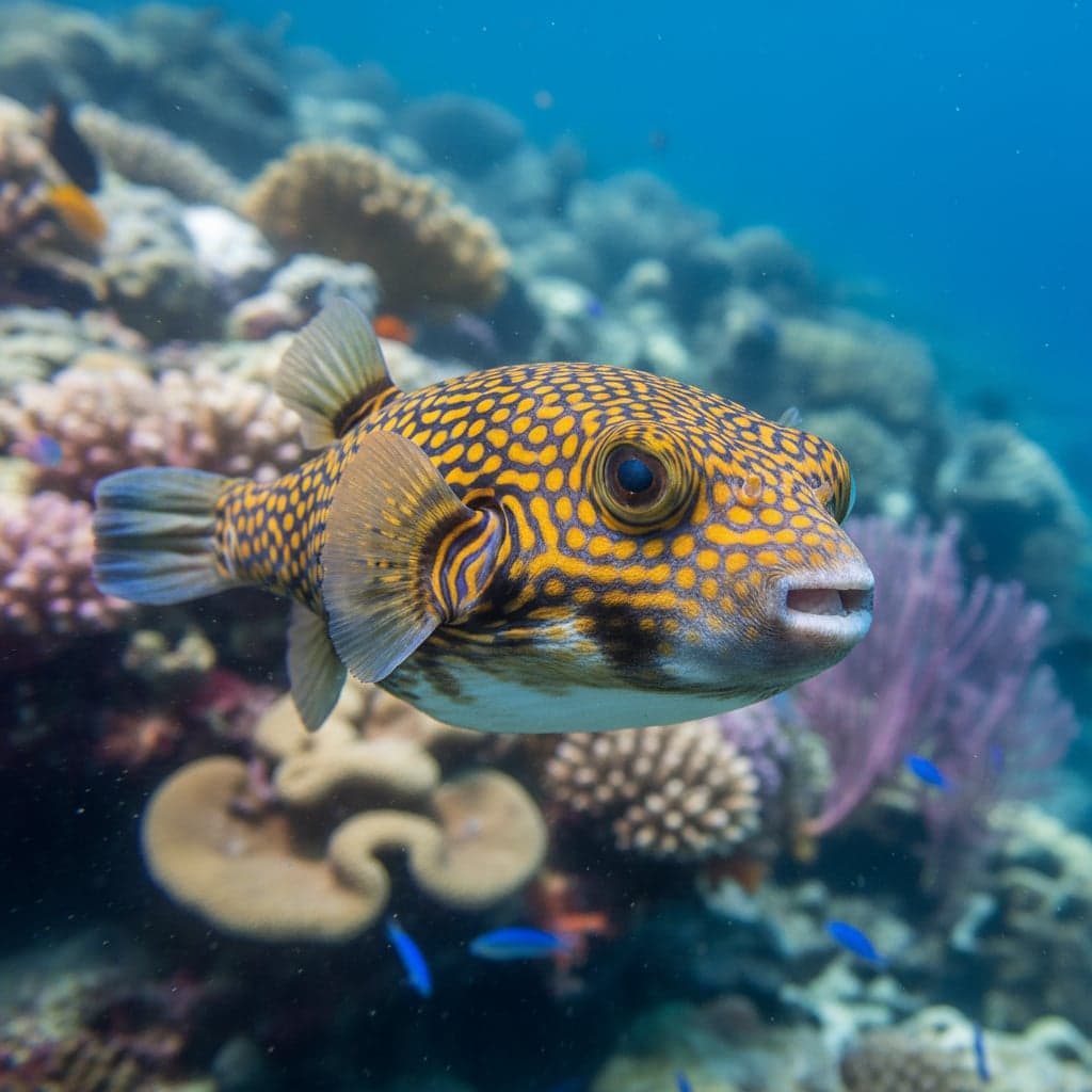 Peacock Fugu Puffer: Takifugu rubripes