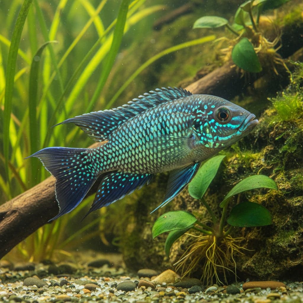 Pearl-lined Cichlid: Neolamprologus tetracanthus