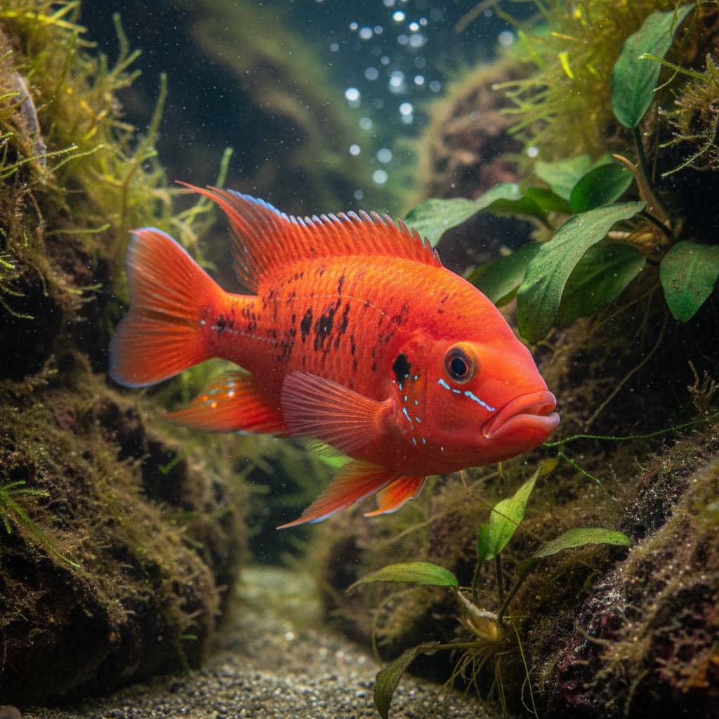 Diable Rouge : Amphilophus labiatus