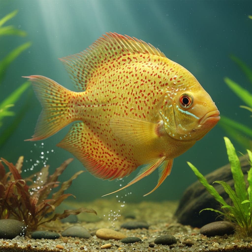 Red-spotted Gold Severum: Heros efasciatus
