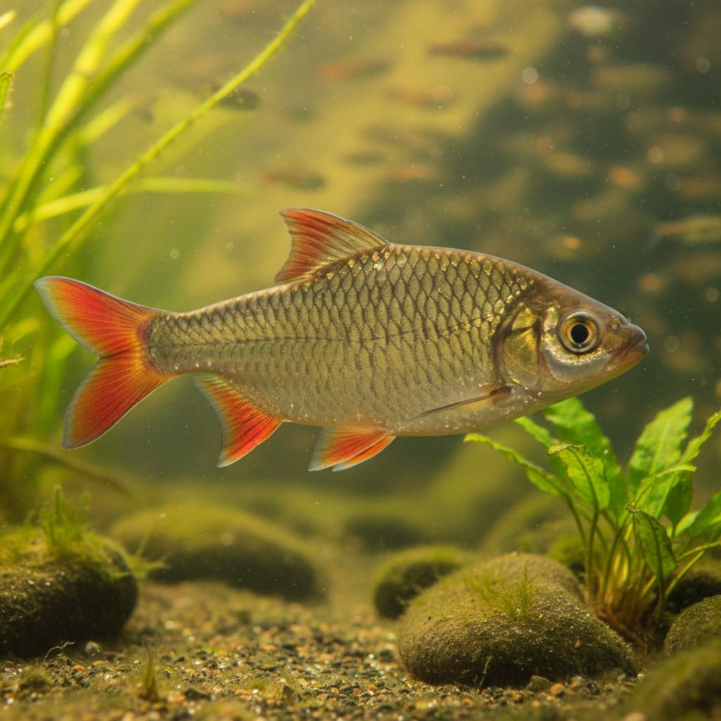 Red-tailed Tinfoil Barb: Barbonymus schwanenfeldii