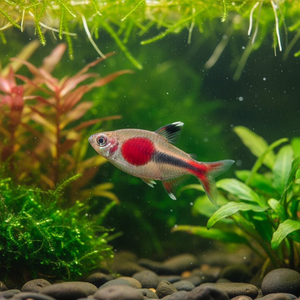 Redback Bleeding Heart Tetra: Hyphessobrycon pyrrhonotus