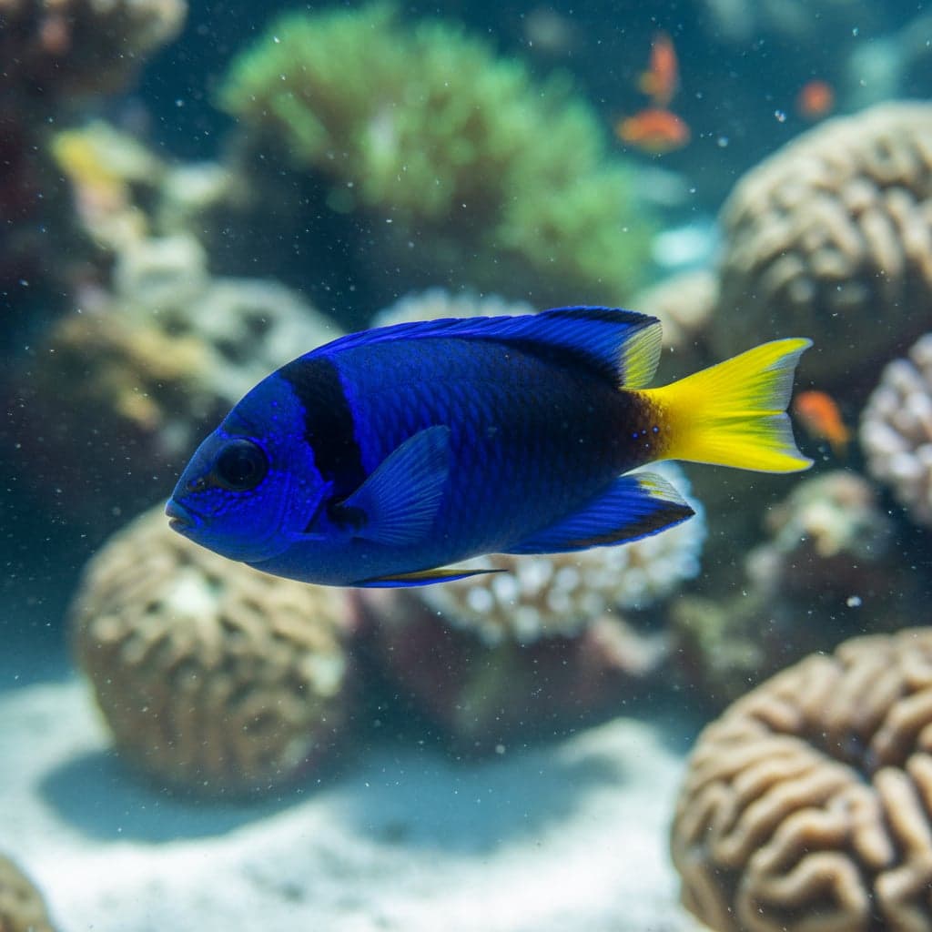 Poisson Demoiselle Bleu Royal