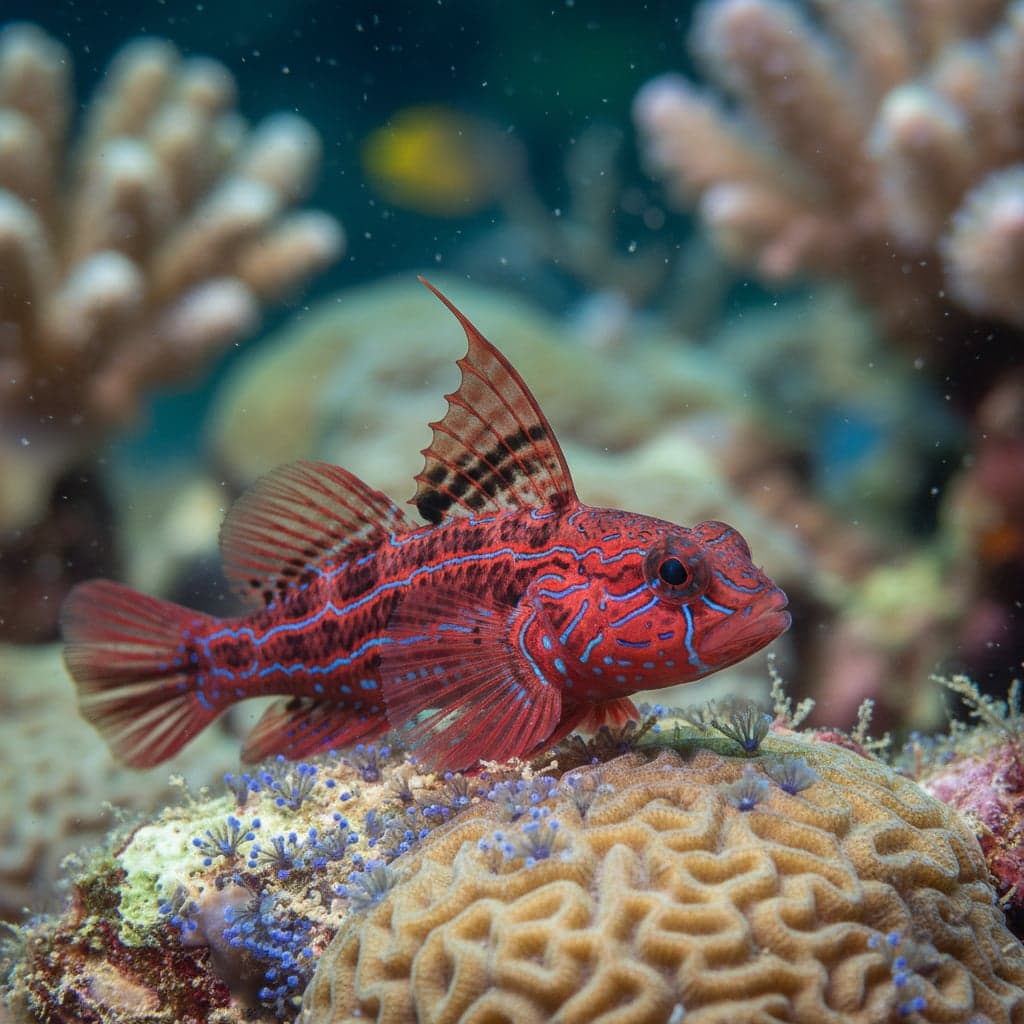 Dragonet rouge rubis