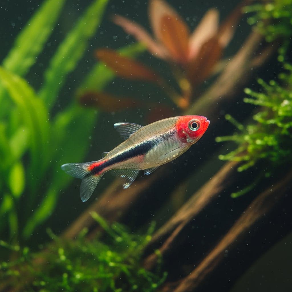 Rummynose Tetra: Hemigrammus rhodostomus