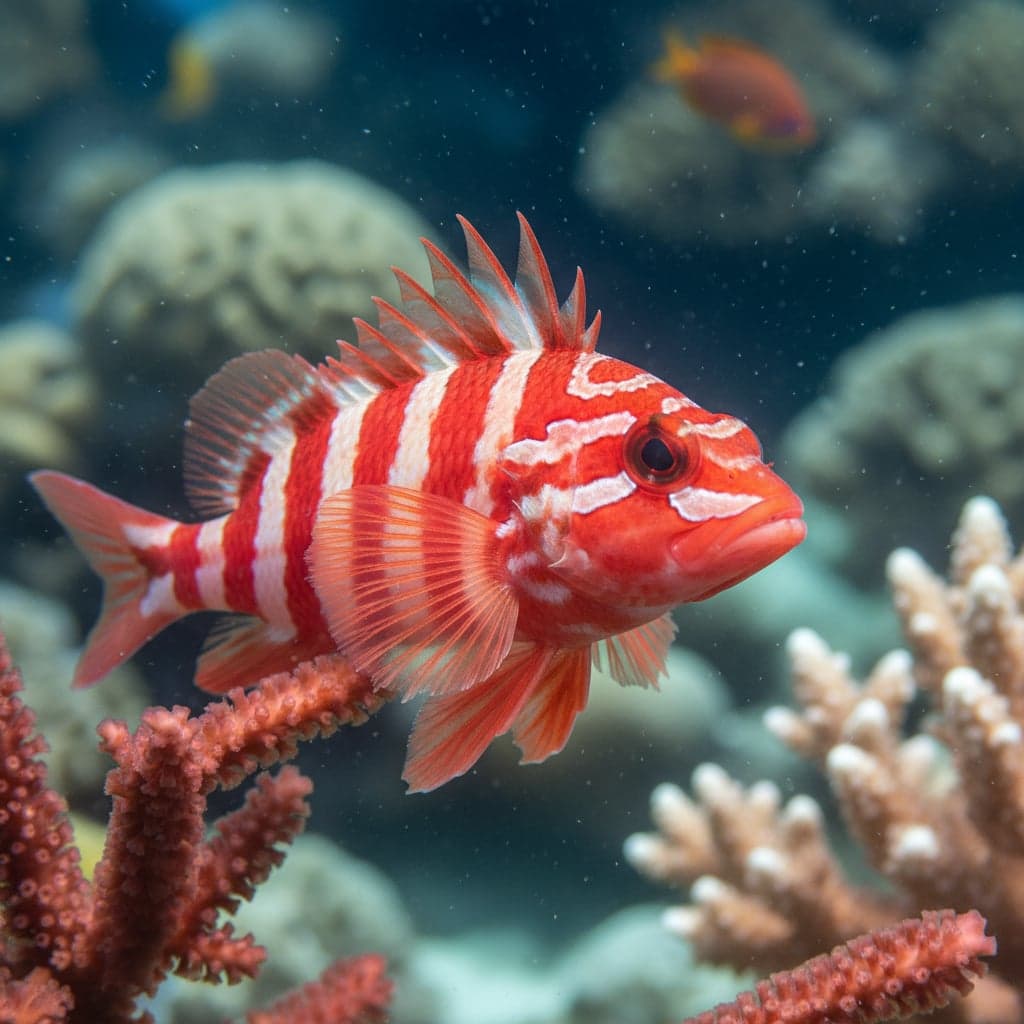 Scarlet Hawkfish