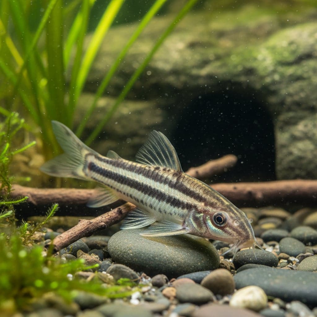 Loach rayée argentée : Schistura sp. 'Rayée argentée'