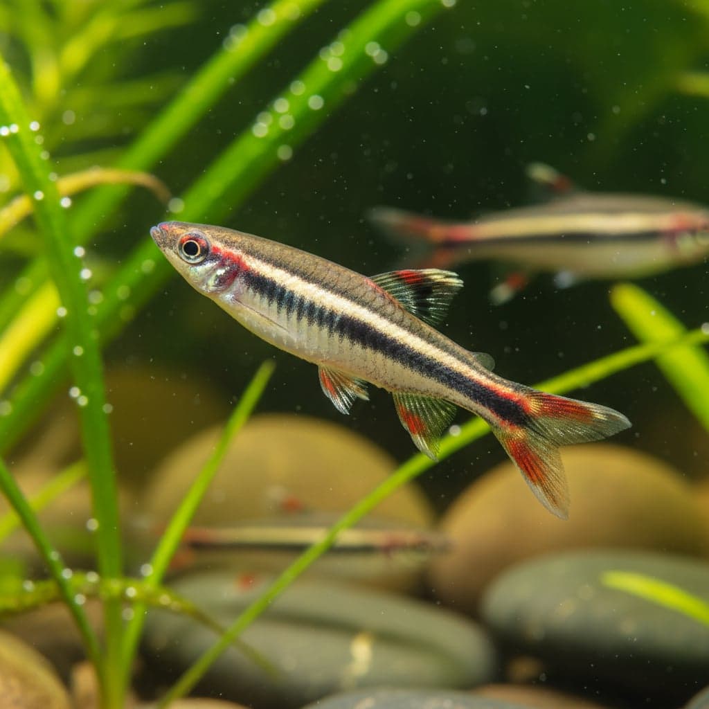 Poisson-crayon à trois bandes : Nannostomus trifasciatus