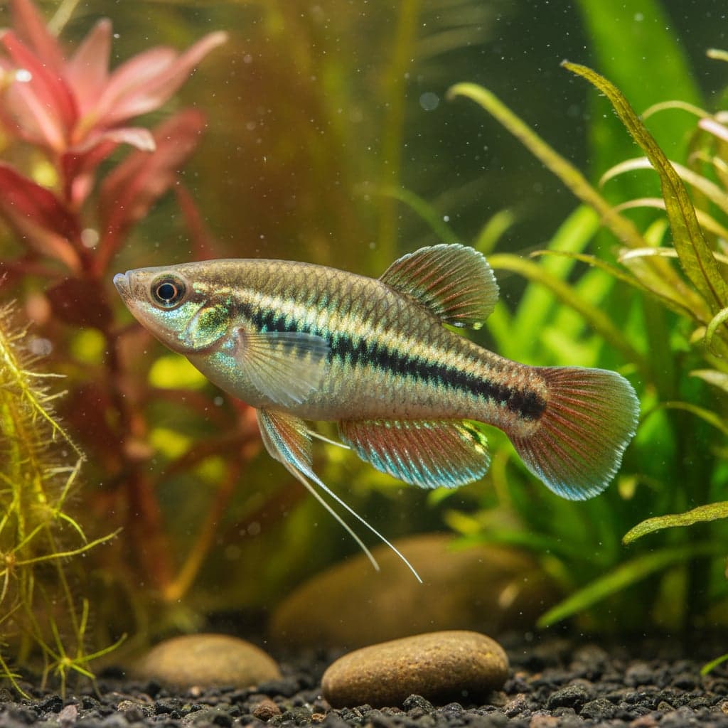 Three-striped Croaking Gourami: Trichopsis schalleri