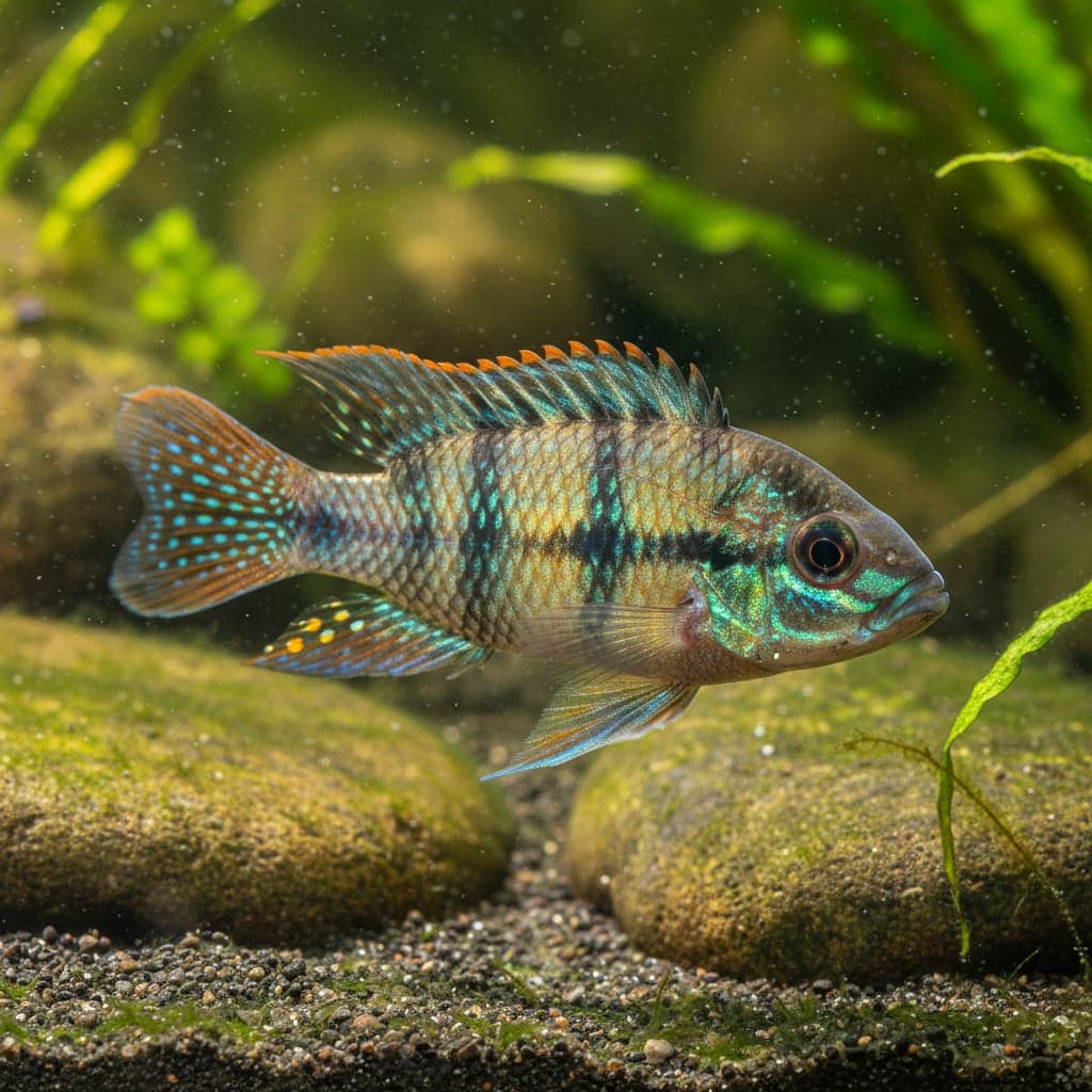 Transvestite Dwarf Cichlid: Nanochromis transvestitus