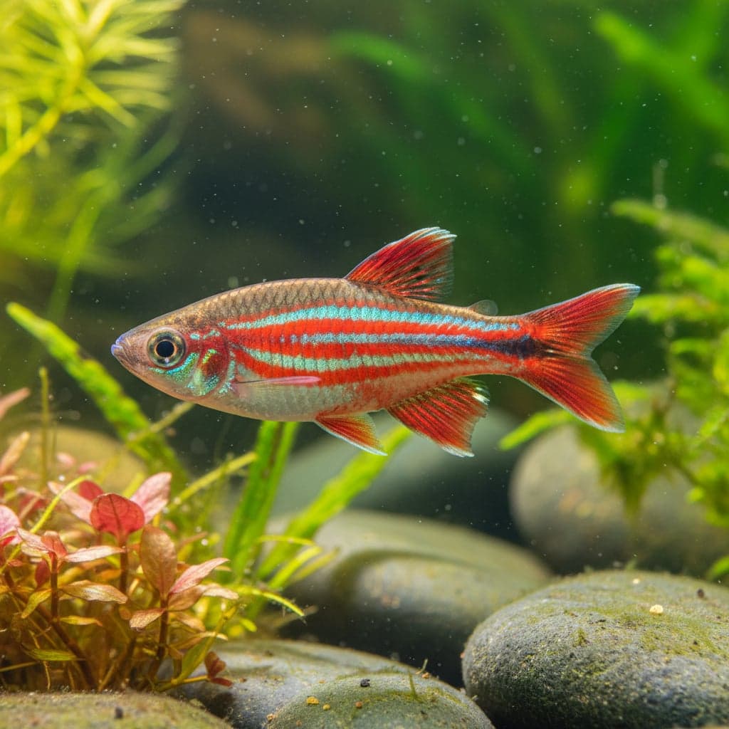 Wapoga Red Laser Rainbowfish: Melanotaenia rubrivittata