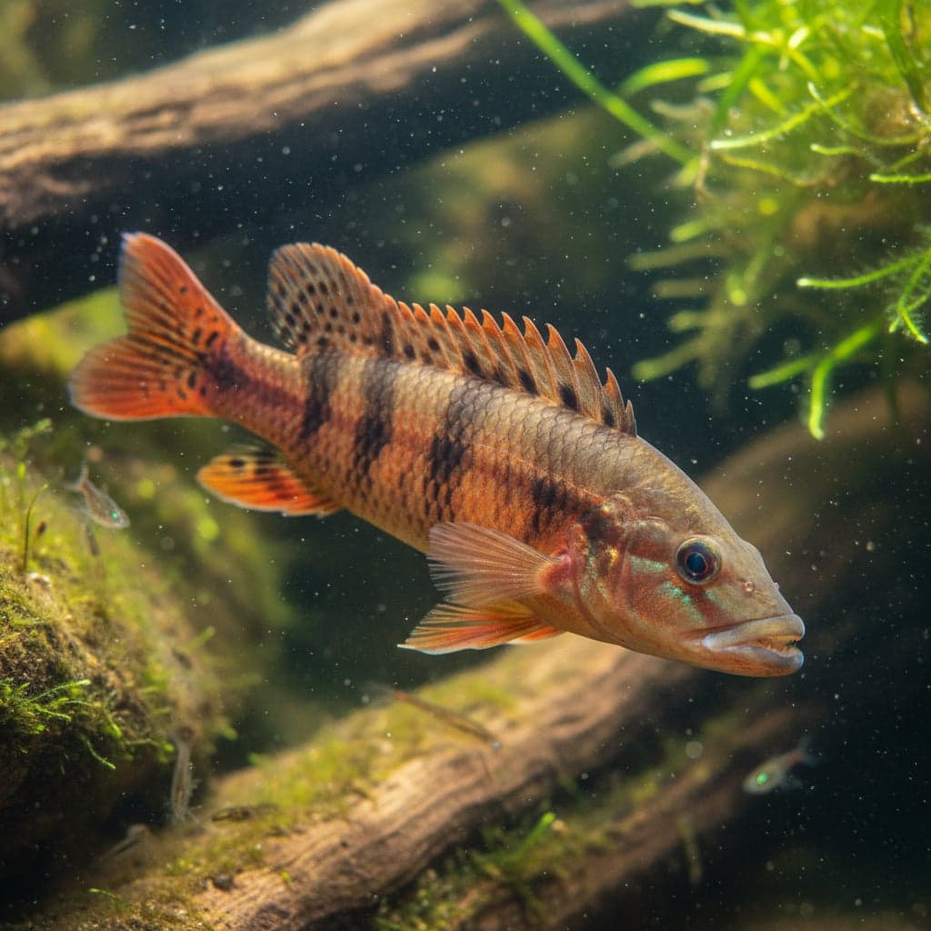 Xingu-Orange-Hechtbuntbarsch: Lugubria sp. 'xingu I'