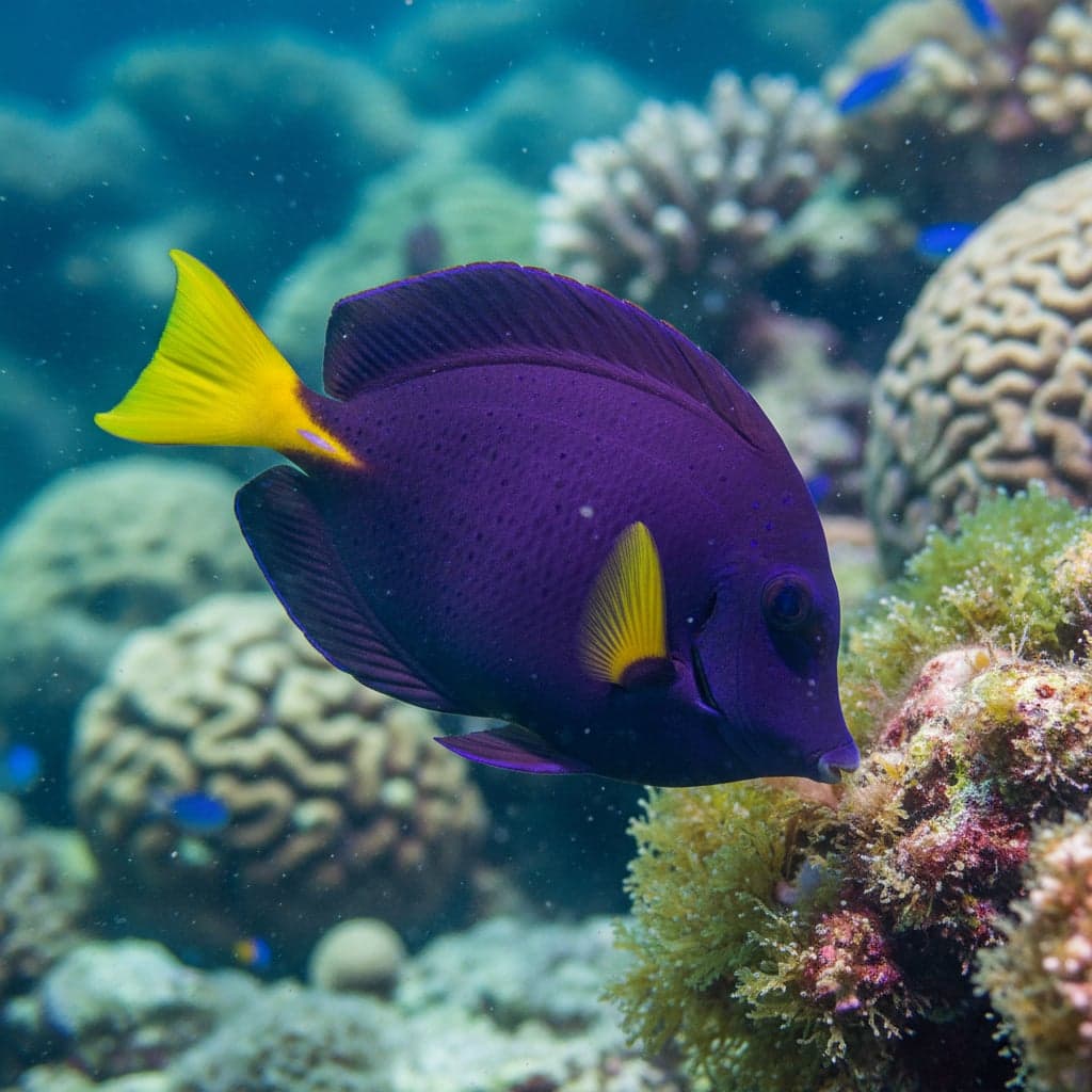 Yellow Tailed Purple Tang