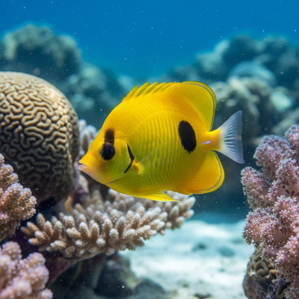 Yellow Teardrop Butterflyfish