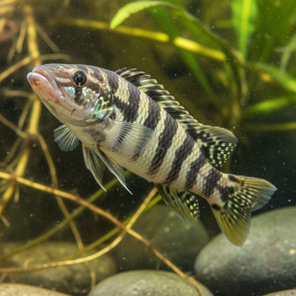 Zebrina Pike Cichlid: Crenicichla zebrina