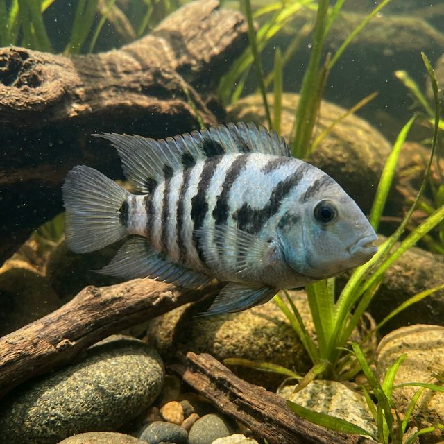 The Convict Cichlid: Amatitlania nigrofasciata