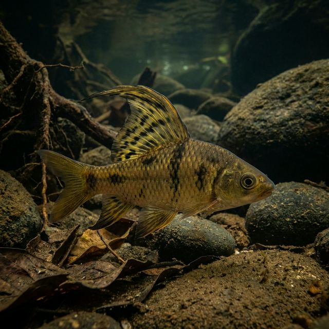 Draped Fin Barb: Oreichthys crenuchoides