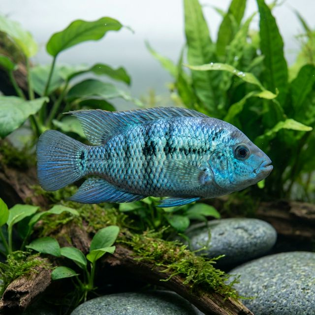Electric Blue Dempsey: Rocio octofasciata var.