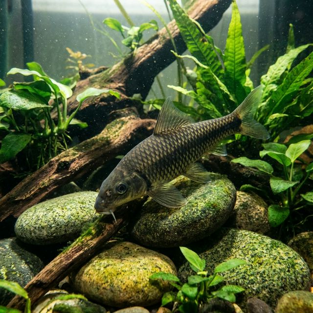 Fishnet Algae-eater: Crossocheilus reticulatus