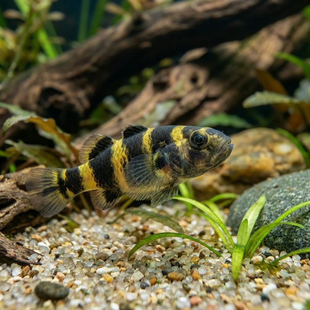 Freshwater Bumblebee Goby: Brachygobius aggregatus