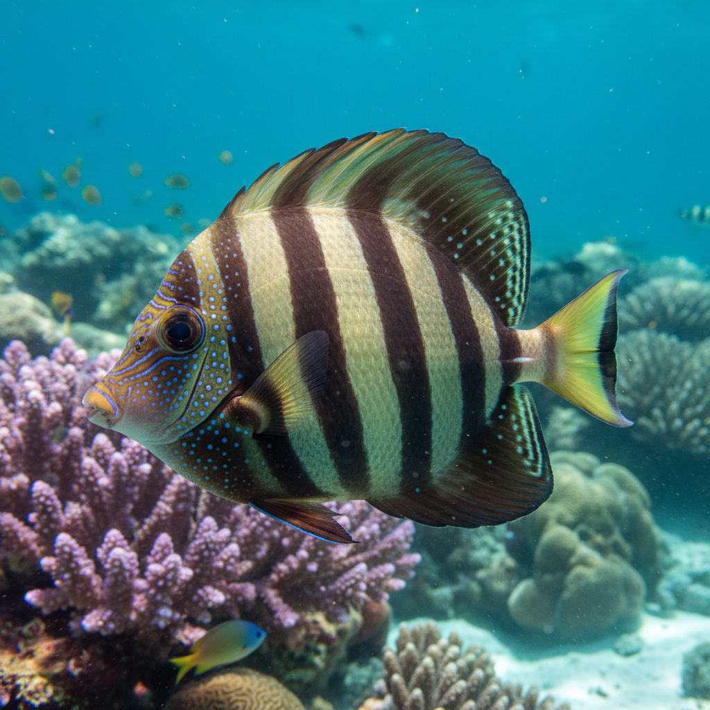 Indian Ocean Sailfin Tang: Zebrasoma desjardinii