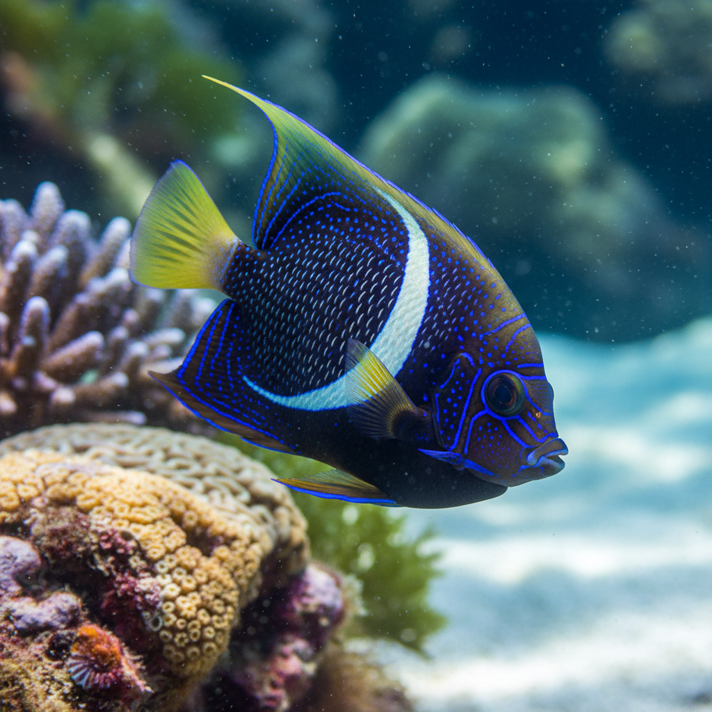 Koran Angelfish: Pomacanthus semicirculatus