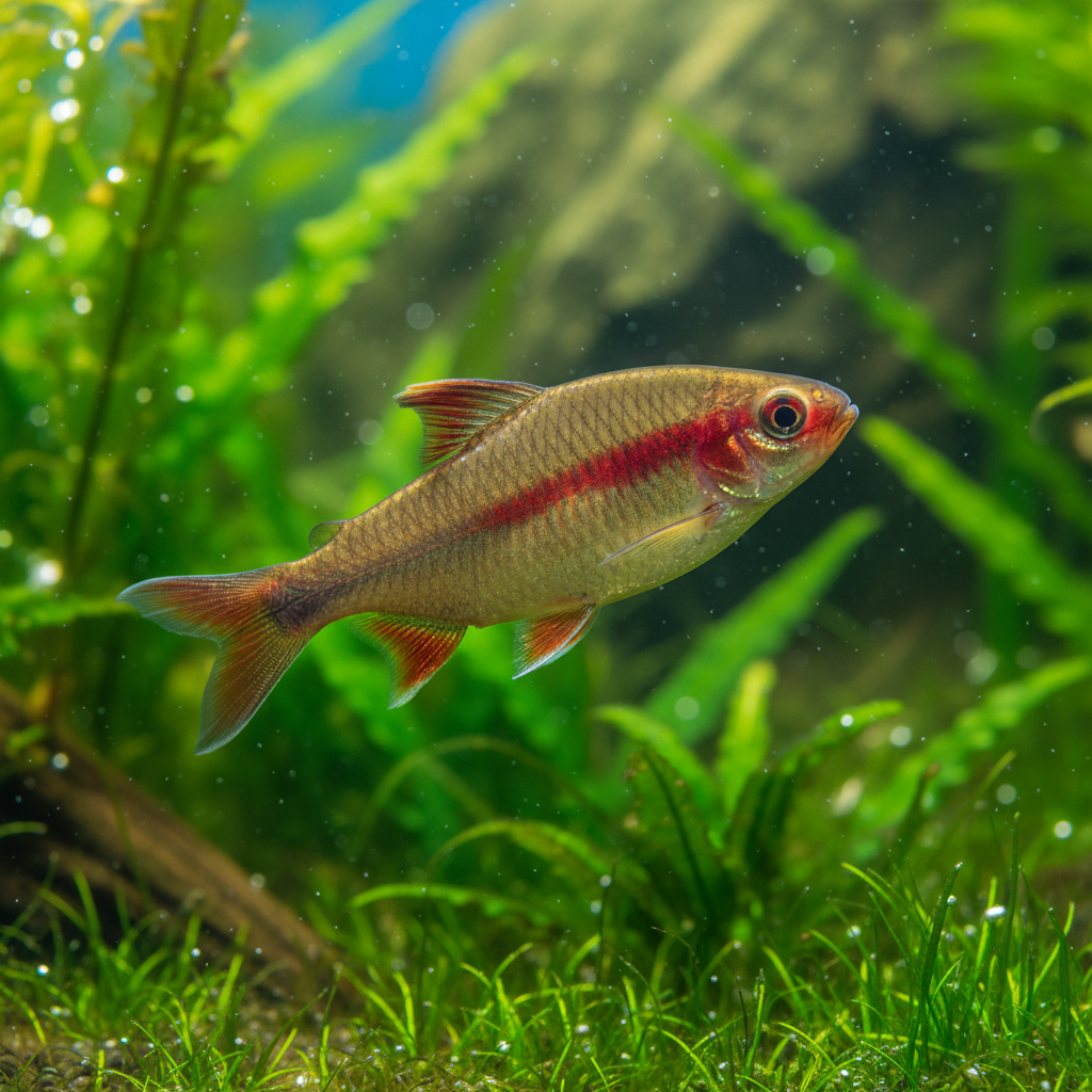 Lipstick Barb: Desmopuntius rhomboocellatus